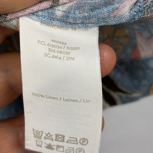 Boden Women LongSleeve Linen Shift Mini Dress Sz 6R Pineapples Beachy Breathable - Picture 6 of 11